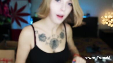 Unboxing and fucking HUGE bad dragon dildo, stuffs pussy with mini dildos