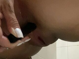 Girl playing with anus