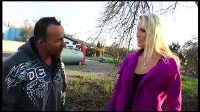 Sexy German blonde with big boobs receives licked and smashed