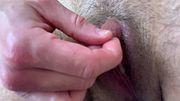 Trans man masturbating his trans cock and showing his pussy