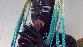 Miss Maskerade Latex Doll Blowjob Dildo In Full Rubber And Hood