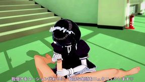 maid bot in the hallway - 3d hentai