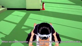 maid bot in the hallway - 3d hentai