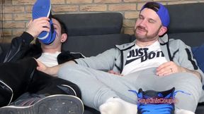 Nuzzling Sneaker, Socks And Feet And Jizm On Them
