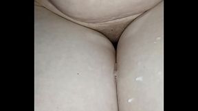 Mature pussy cums and squirts milk from her hot tits
