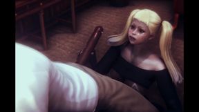 Layla Blowjob and Handjob with Cumshot - Animation