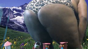 Giantess Ass Destroys Tiny Homes Mountains  4k