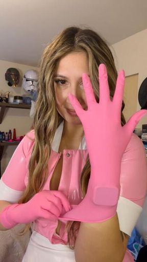 10 min video DOM latex Nurse Luna, I decided you’re going to be my new pet so I strap you to the board and edge and tease my new pet! 😈🥵🔥 🧤