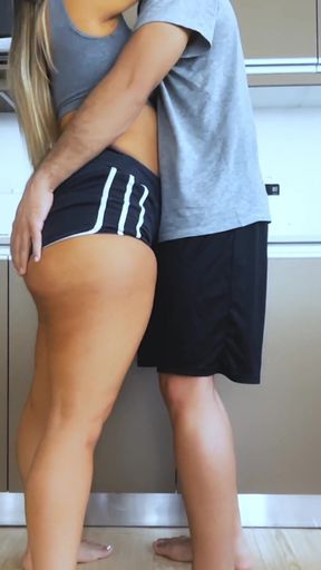 Key moment from &quot;Roommate fucks his teen roommate in the kitchen - Sunny Lune Part 1&quot;
