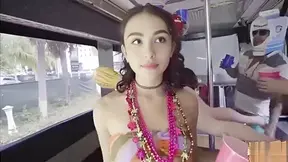 Arya Fae In Blonde Babe Fucks In A Bus Full Of Wild Coeds