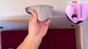 Young Student at the Gloryhole - Dripping Like Crazy Before a Full-On Cum Explosion
