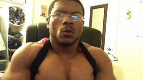 Muscle Worship Show by Black Guy