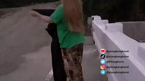 Step sister and I fuck outside