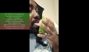 licking Juicy juice on my tongue