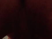 Wanking whilst bent-over, my hairy arse and crack in full view