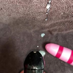 ruined orgasme in chastity cage with penis plug