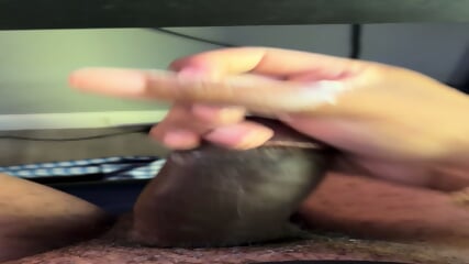 Masturbating and busting a nut to porn