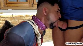 Mike Bebecito and Matheuz Henk tied up and gagged together and start fucking untill cum in each other'_s mouth