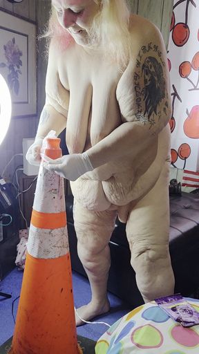 Whore Hopping on That Construction Cone When Shes Alone