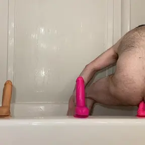 Playing with toys after shower. Part 2 of 2.