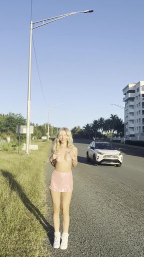 Little pink tease for the drivers lucky enough to catch it