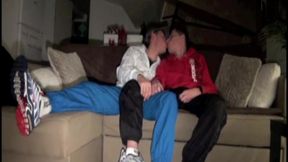 sneaker sextape at home with 2 scally boys in jogging