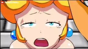 Peach gets face fucked and her big ass pumped in 3D animated hentai