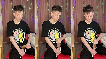 Quick Dorm Jerk Makes 23cm Cock Squirt Everywhere
