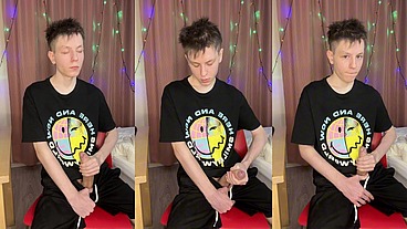 Quick Dorm Jerk Makes 23cm Cock Squirt Everywhere