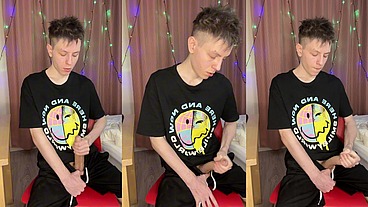 Quick Dorm Jerk Makes 23cm Cock Squirt Everywhere