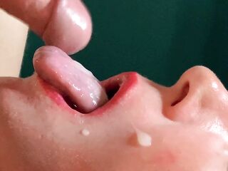 FORESKIN: This babe gags from biggest amounts of goo , going down her mouth CLOSEUP