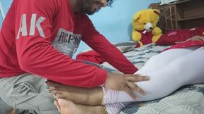 BDSM Hands Tied Blowjob & Hard Doggy Fuck with Indian Stepsister