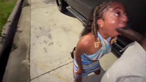 trucker Married girl suck my dick in the parking lot like a lot lizard she a truck stop slut