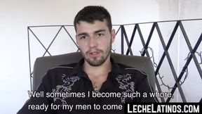 LecheLatinos.com - Latino tattooed hottie's bareback ride on a huge cock ends with a