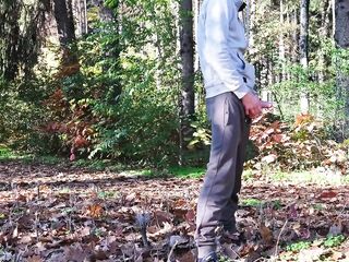 DICKFLASH in the PARK: a horny mother i'd like to fuck can't resist to give a me a hard titty screw