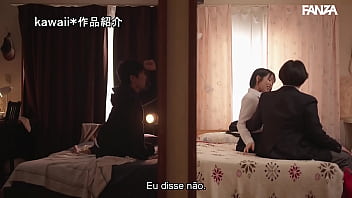 Young Japanese sister gives blowjob to older brother