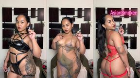 Trying on my new lingerie sets