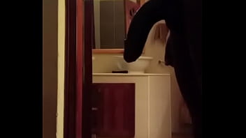 Solo boy jerking off- hotel service almost caught me masterbating