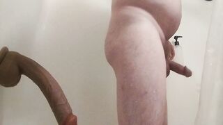 Watch this amateur dude's meaty toy get a hot load of cum on it