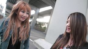 Japanese Step Sisters Relish The FFM Threesome