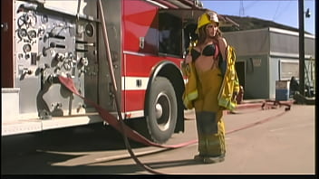 Slutty Brunette Eager To Thank Local Fireman With Hardcore Fuck On Truck