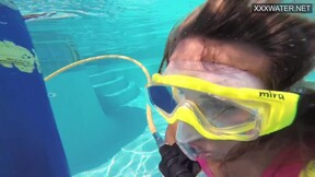 Platinum blonde Irina super beauty underwater