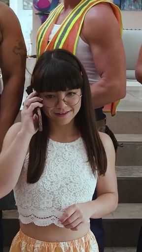 Tiny Mochi Mona Takes on Five Studs and Gets Pounded Like a Champion