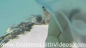 TOPLESS Underwater Foot Worship!!