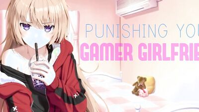 Watch this anime pornstar get punished with rough spanking in ASMR POV video