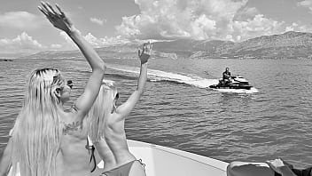 Deck Divas Chapter 2: Naughty Nymphos Candee Licious And Veronica Leal Share Cock During Boat Trip DP Foursome GP3256