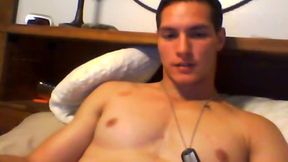 American Model Jerks His Dick