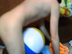 Inflatable toy play beach ball humping orgasm