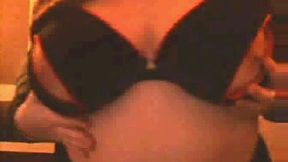 Bored BBW housewife shows me her impressive tits on webcam