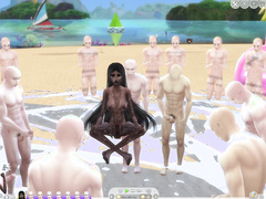 sims 4 ladyboy goddess worshipped by her followers wors